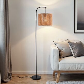 Bogenlampe mit natürlichem Schirm - Reed