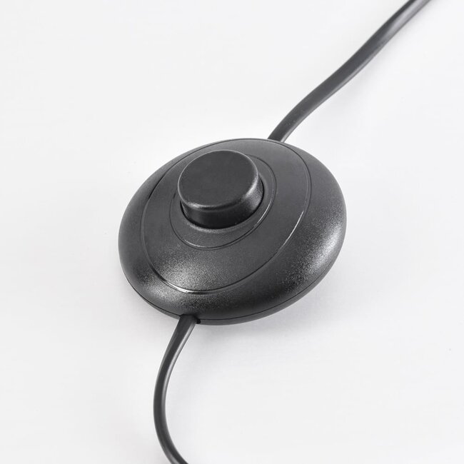 Bogenstehleuchte mit natürlichem Lampenschirm - Reed