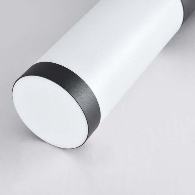 Edelstahl Sockelleuchte mit 2 Steckdosen - Rund