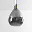 1-flammige Hängeleuchte Verona - rauchgrau - tropfenförmig glatt Spiegeleffekt