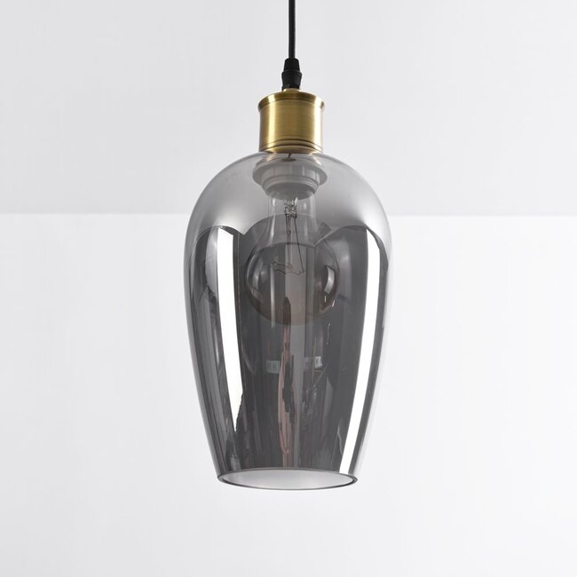 1-flammige Hängeleuchte Verona - rauchgrau