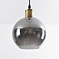 1-flammige Hängeleuchte Verona - rauchgrau - rund glatt Spiegeleffekt