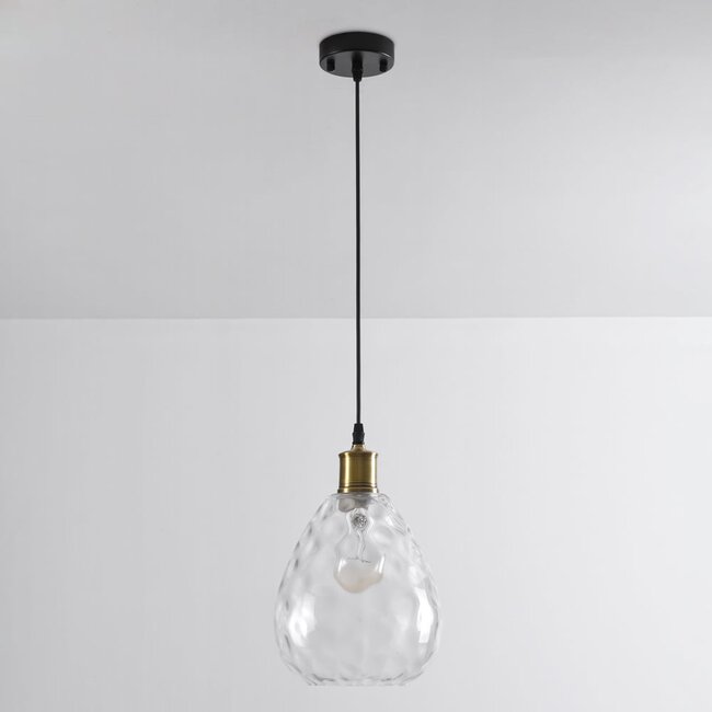 1-flammige Hängeleuchte Verona - transparent - rund