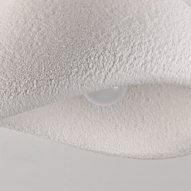 Wabi-Sabi-Deckenlampe Concrete Aura 38 x 30 cm Steinmotiv - Weiß