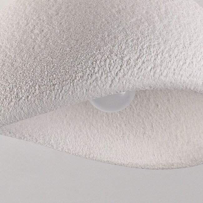 Wabi-Sabi-Deckenlampe Concrete Aura 60 x 47 cm mit Steineffekt - Weiß