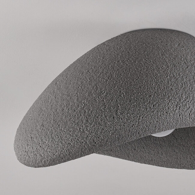 Wabi-Sabi-Deckenlampe Concrete Aura 60 x 47 cm mit Steineffekt - Grau
