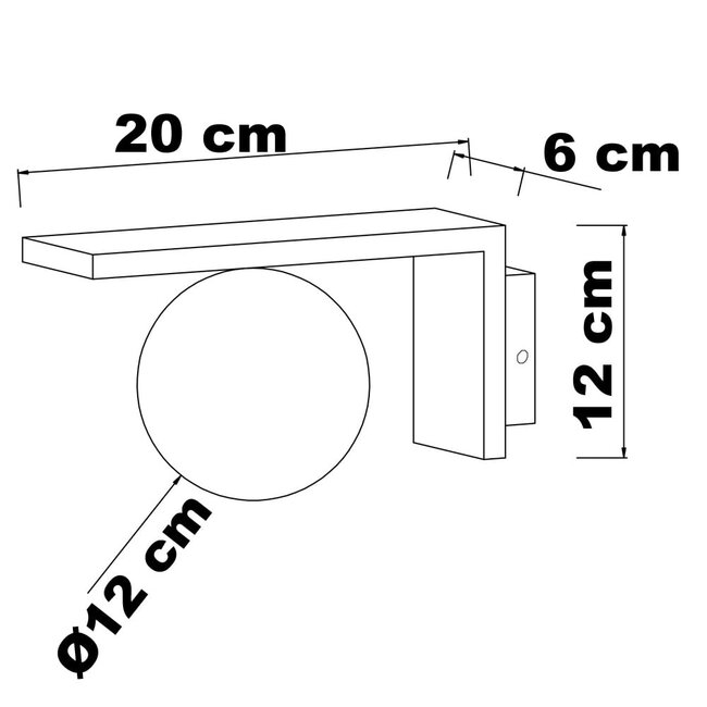 Außenwandleuchte braun mit milchig weißem Polycarbonatschirm - Luna