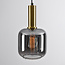Moderne schwarz-goldene Pendelleuchte mit Rauchglas - Appeso