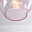 1-flammige Hängelampe Liya in rotem Glas, Variante 1