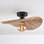 Deckenlampe Satu aus geflochtenem Raffiapapier