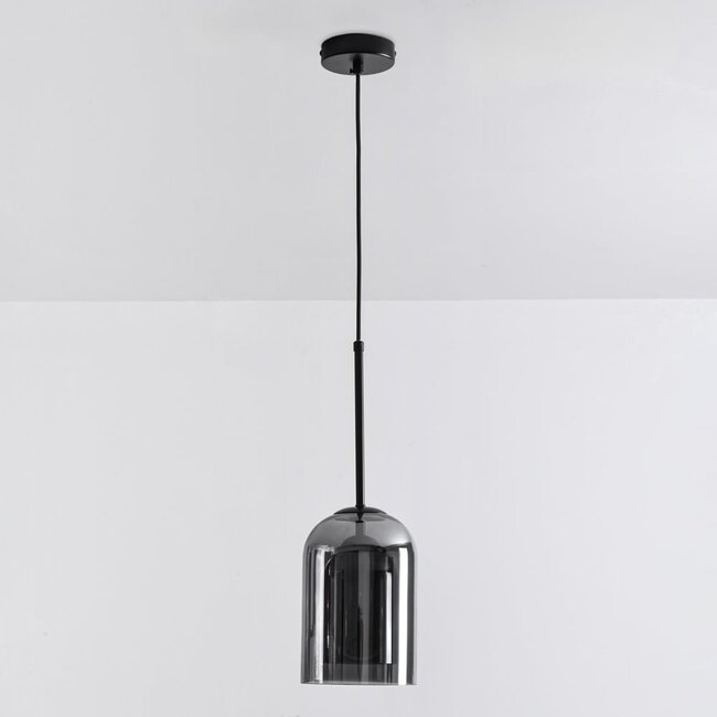 Hängelampe Topel Glockenform - Rauchglas