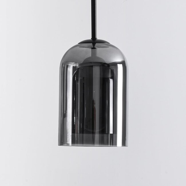 Hängelampe Topel Glockenform - Rauchglas