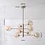 Deckenleuchte Oito Bronze mit amber Glas, 8-flammig