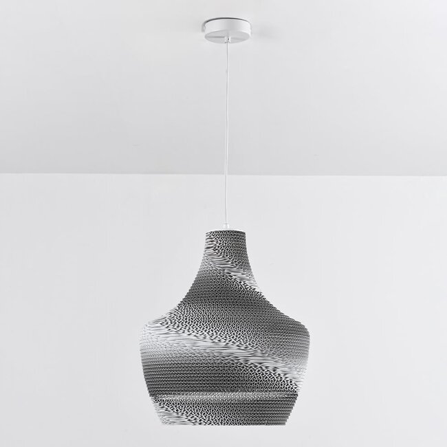 Hängeleuchte aus Karton Cato - weiß