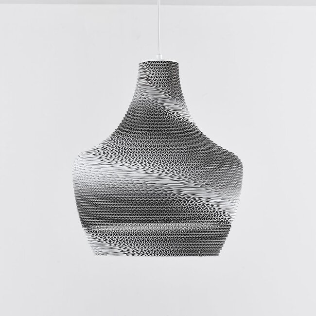 Hängeleuchte aus Karton Cato - weiß