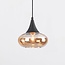 1-Phasen-Pendelleuchte Nill mit amber Glas - breites Glas
