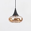 1-Phasen-Pendelleuchte Nill mit amber Glas - breites Glas