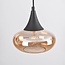 1-Phasen-Pendelleuchte Nill mit amber Glas - breites Glas
