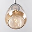 Pendelleuchte für 1-Phasen-Schiene Noi mit tropfenförmigem Amberglas