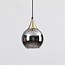 1-Phasen-Pendelleuchte Nya gold mit Rauchglas und Spiegeleffekt - rund