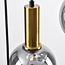 Design-Pendelleuchte Imme gold mit Rauchglas, 5-flammig