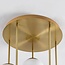 5-flammige Deckenlampe Carat - Gold und Milchglas