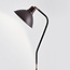 Stehlampe Freddie in Kaffeebraun mit schwenkbarem Schirm