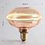 E27 UFO-Filamentlampe LED dimmbar Amberglas 4 Watt, 13 cm