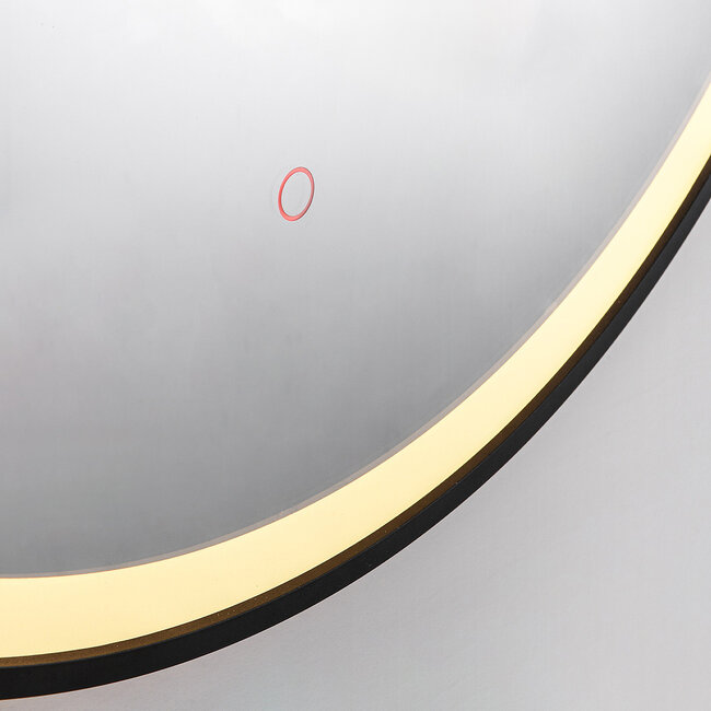 Badezimmerspiegel Radi Ø80 cm - Touch dimmbar, farbverstellbar mit Heizung
