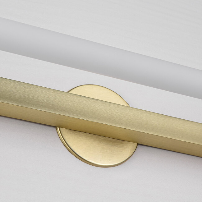 Badezimmerspiegelleuchte gold mit integrierten LEDs - Optix