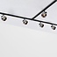 Modernes 1-Phasen-Schienensystem 1,5 Meter mit Juna Rauchglas Spots - Deckenleuchte