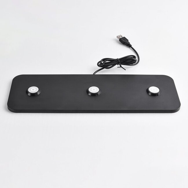 3er-Set kabellose Tischlampen Charge mit Ladestation - integrierte LED