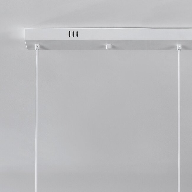 3-Licht Wabi Sabi Pendelleuchte Shibui mit weißem Steinmotiv - 3 x 40 cm