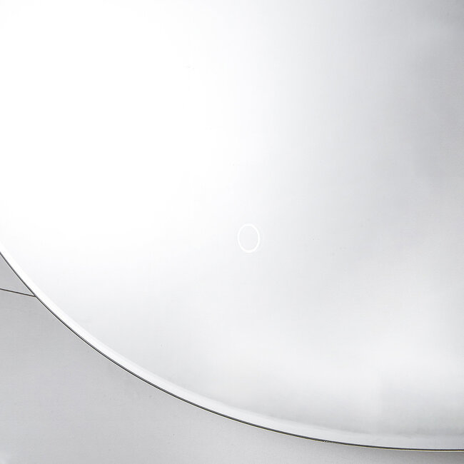 Badezimmerspiegel mit Beleuchtung Reflecta Ø60 cm - Dimmbare Beleuchtung mit Berührungssensor, einstellbare Farben und Spiegelheizung