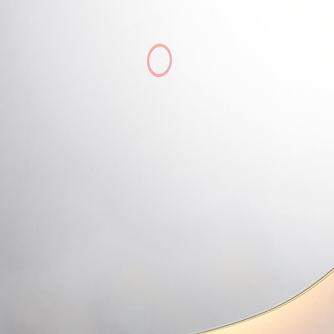 Badezimmerspiegel Glimmer mit dimmbarem Licht, Berührungssensor, einstellbaren Farben und Spiegelheizung