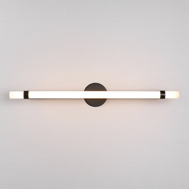 Verschiebbare Badspiegelleuchte schwarz mit integrierten LEDs - Optix