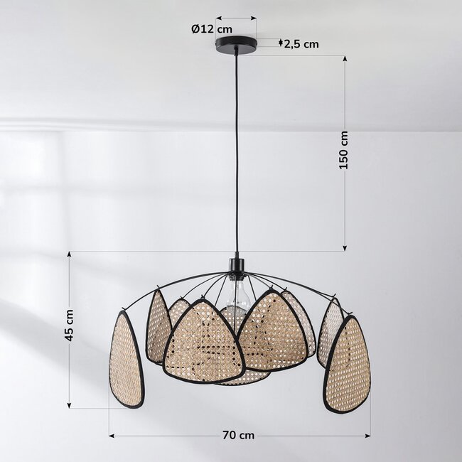 Hängelampe Floare - Rattan