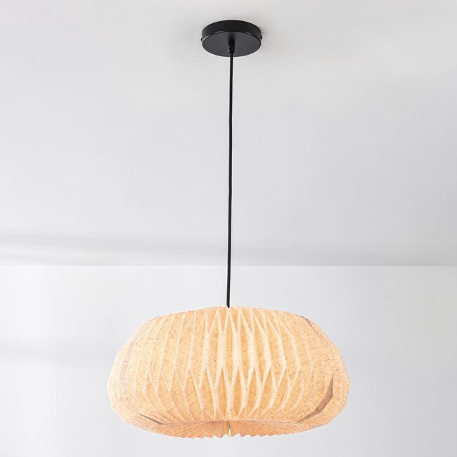 Minimalistische Pendelleuchte Leinen, beige - Linte