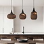 3-Licht-Pendelleuchte aus Karton Folia - schwarz und braun