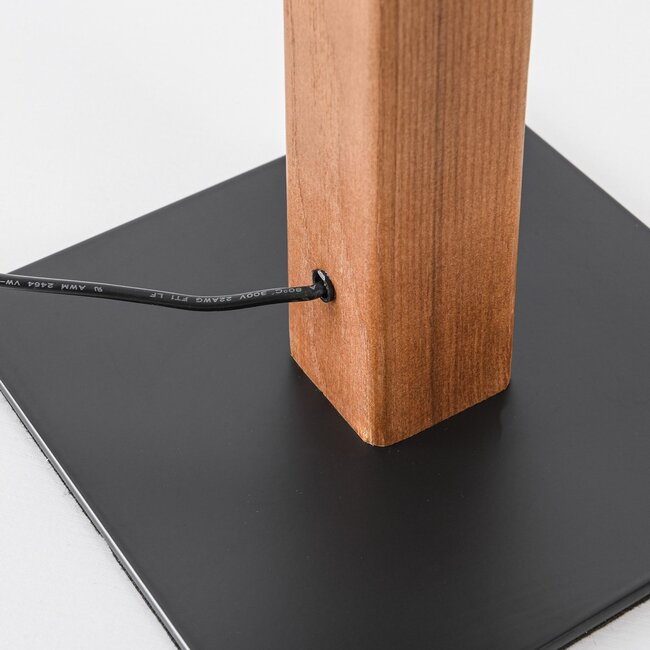 Piata Stehleuchte in Holzoptik mit dimmbaren LEDs