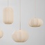 Stoff-Hängeleuchte Canvas mit 5 Lichtpunkten - warmes Beige mit roséfarbener Untertönung