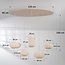 Stoff-Hängeleuchte Canvas mit 5 Lichtpunkten - warmes Beige mit roséfarbener Untertönung