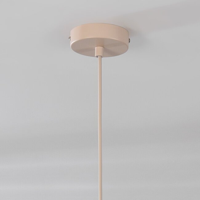 Hängelampe Cima aus Stoff - Beige