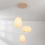 3-flammige Hängelampe Fabrica - beige Stoff-Lampions