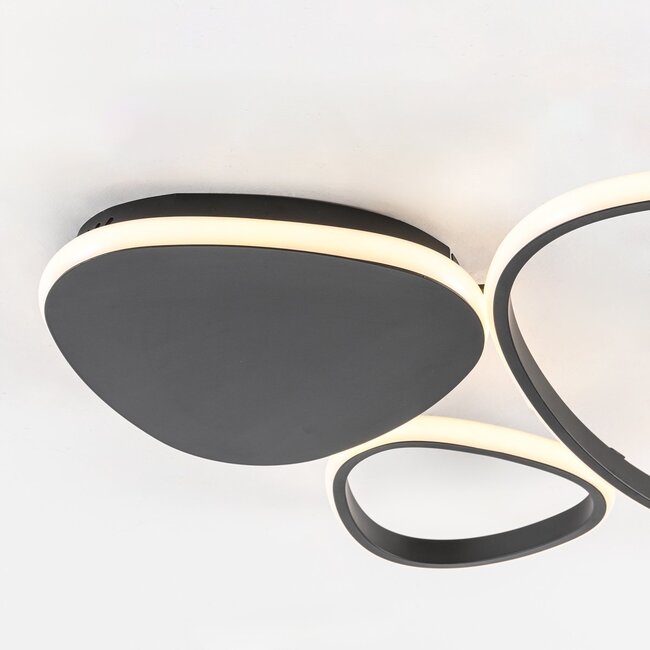 Design-Deckenleuchte Mirana 3-stufig dimmbar - schwarz