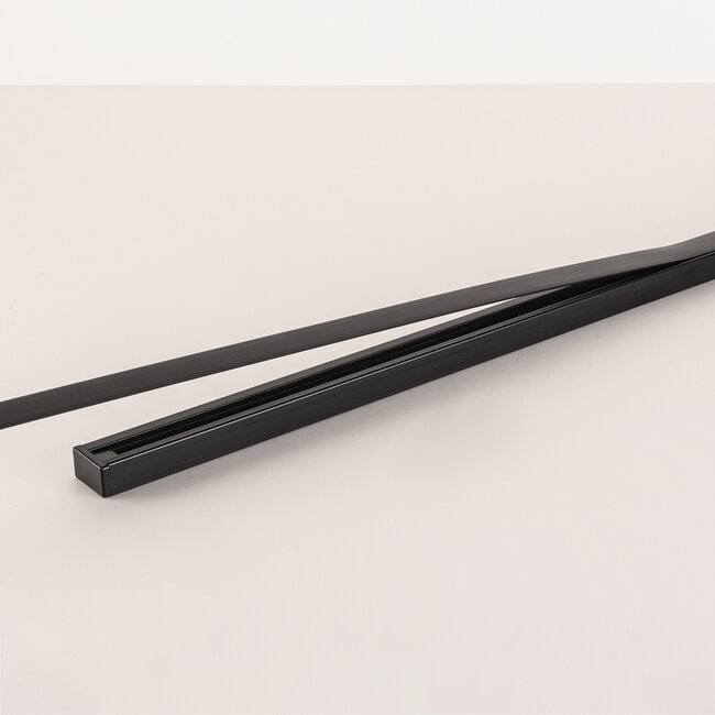 Abdeckkappe 2 x 75 cm für einphasige Schienenbeleuchtung - schwarz