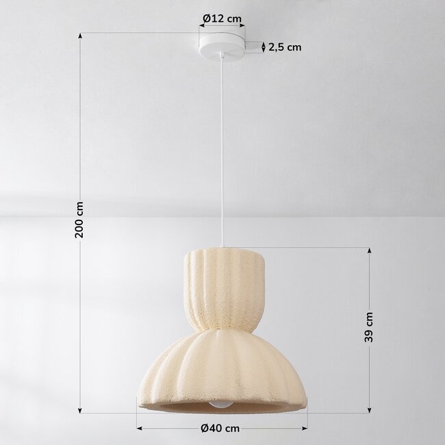 Wabi Sabi Hängelampe Soru 40 cm - Sandbeige