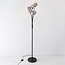 Stehlampe Claire 5-flammig in Schwarz mit Rauchglas
