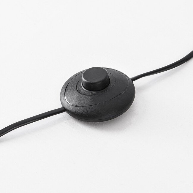 Stehlampe Claire 5-flammig in Schwarz mit Rauchglas