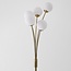 Moderne Stehlampe Claire 5-flammig in Gold mit milchweißem Glas